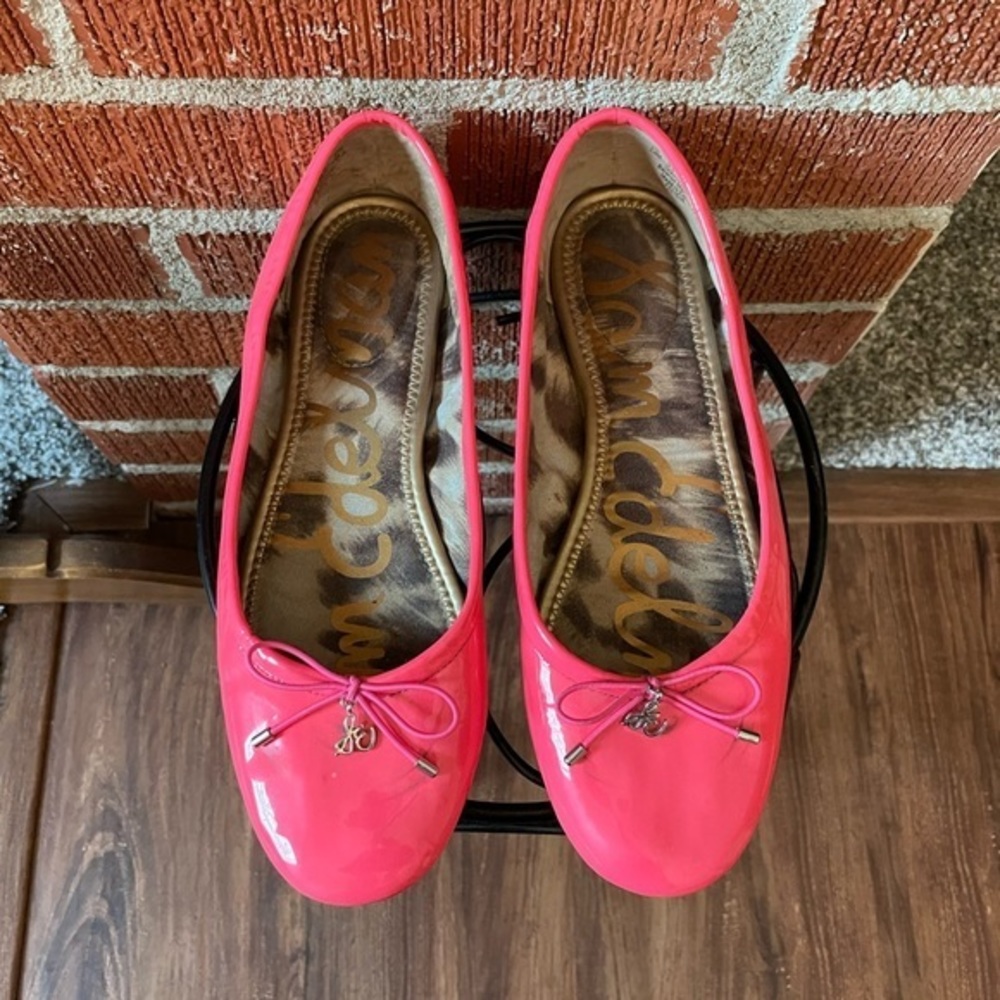 Hot Pink Sam Edelman Patent Leather Flats